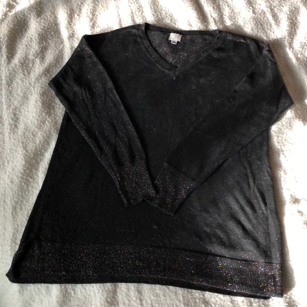 Black w/multi colored sparkles sweater